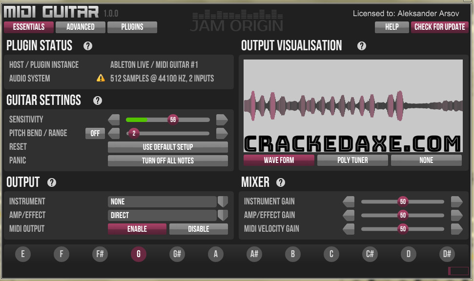 Jam Origin MIDI Guitar 2 Crack